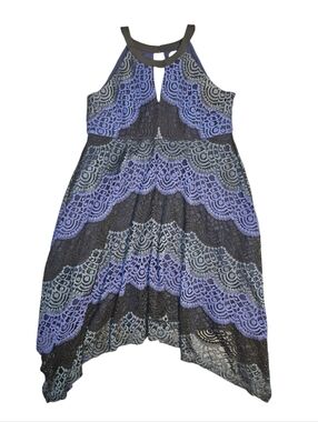 Jessica Simpson Maternity Lace Halter Dress in Gray Purple Black Size Large